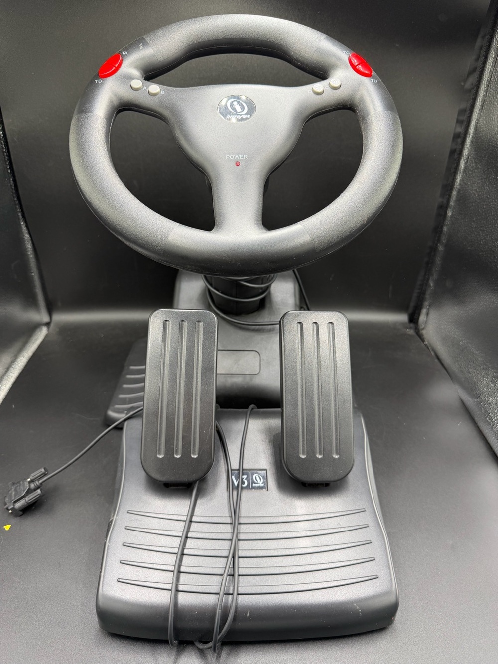 INTERACT SV-280 V3 Racing Wheel for DOS And Windows PC Computer Video Games